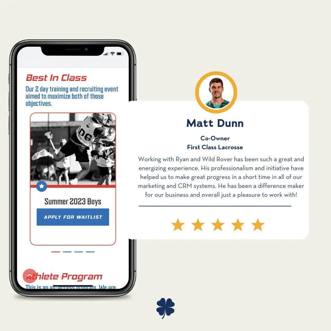 First Class Lacrosse, Wild Rover Marketing